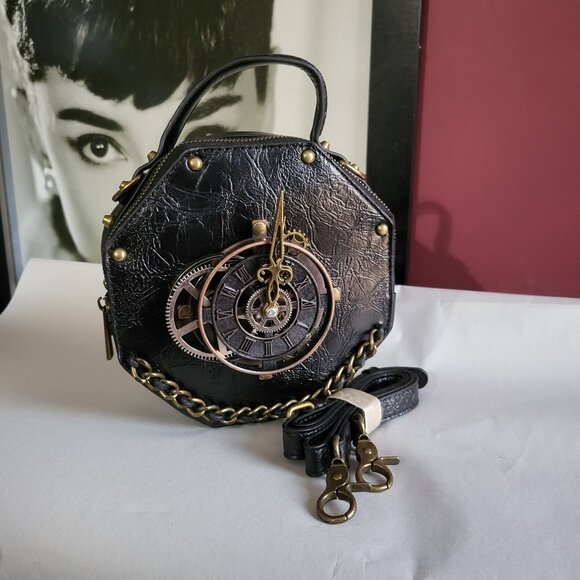 NWT GOTH STEAMPUNK UNIQUE CROSSBODY BAG - Picture 1 of 9